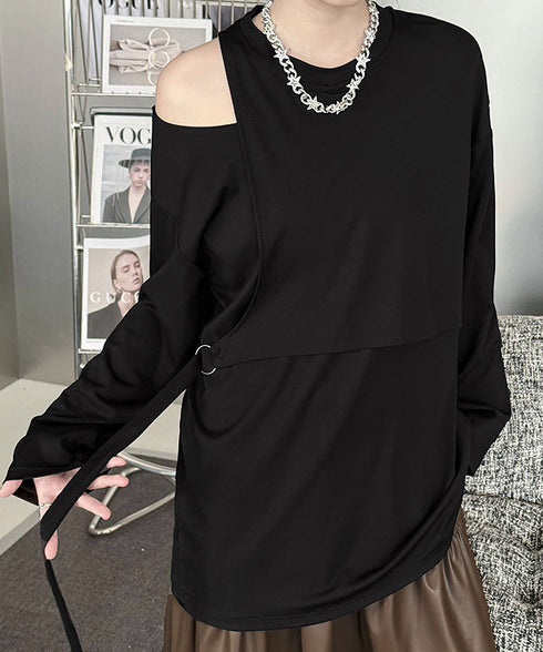 Faux Layered Cutout Top